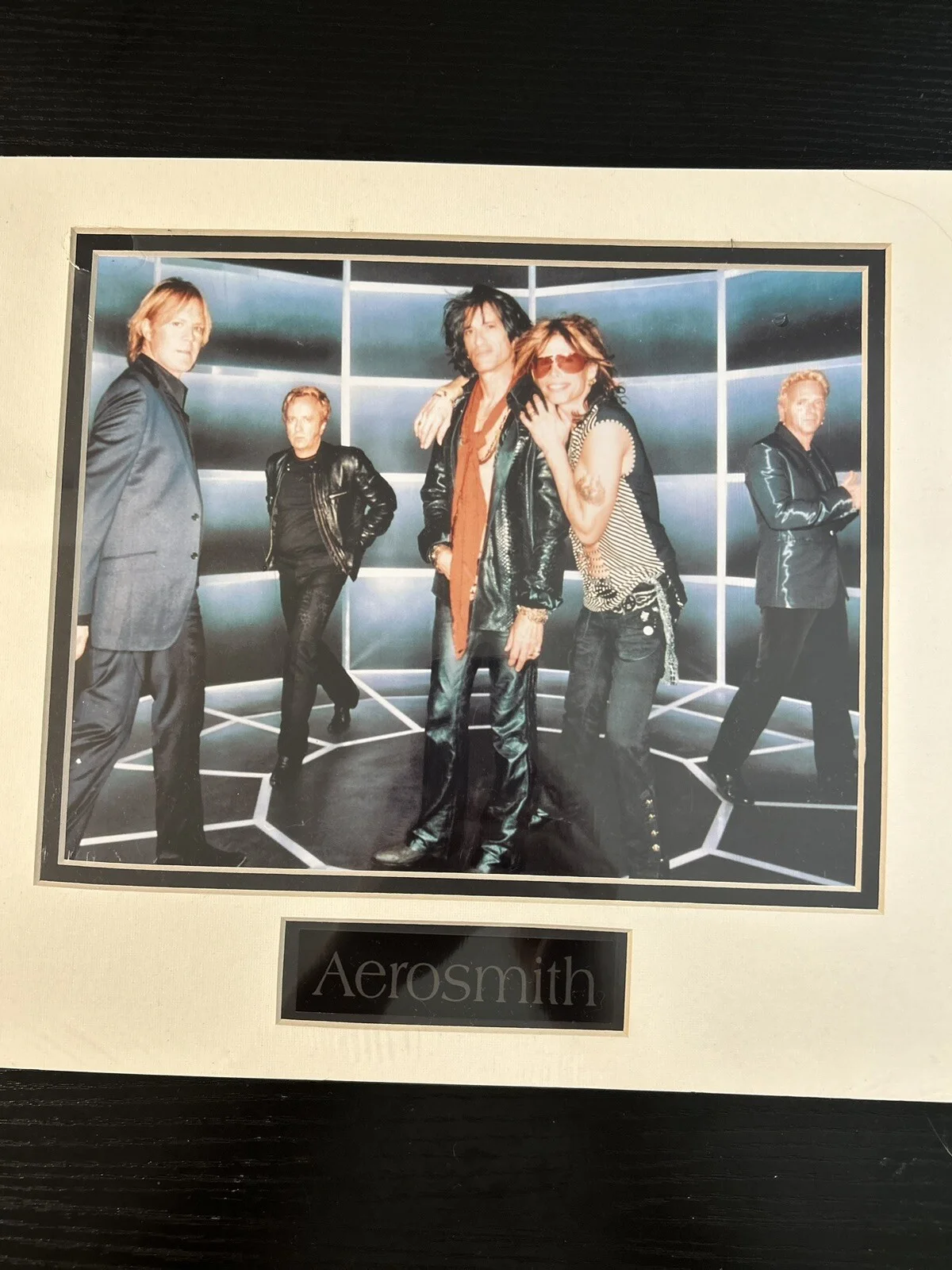 Vintage Disney World Matted Aerosmith Photo 11" x 14" 2001 Push Play Photograph, изображение 2