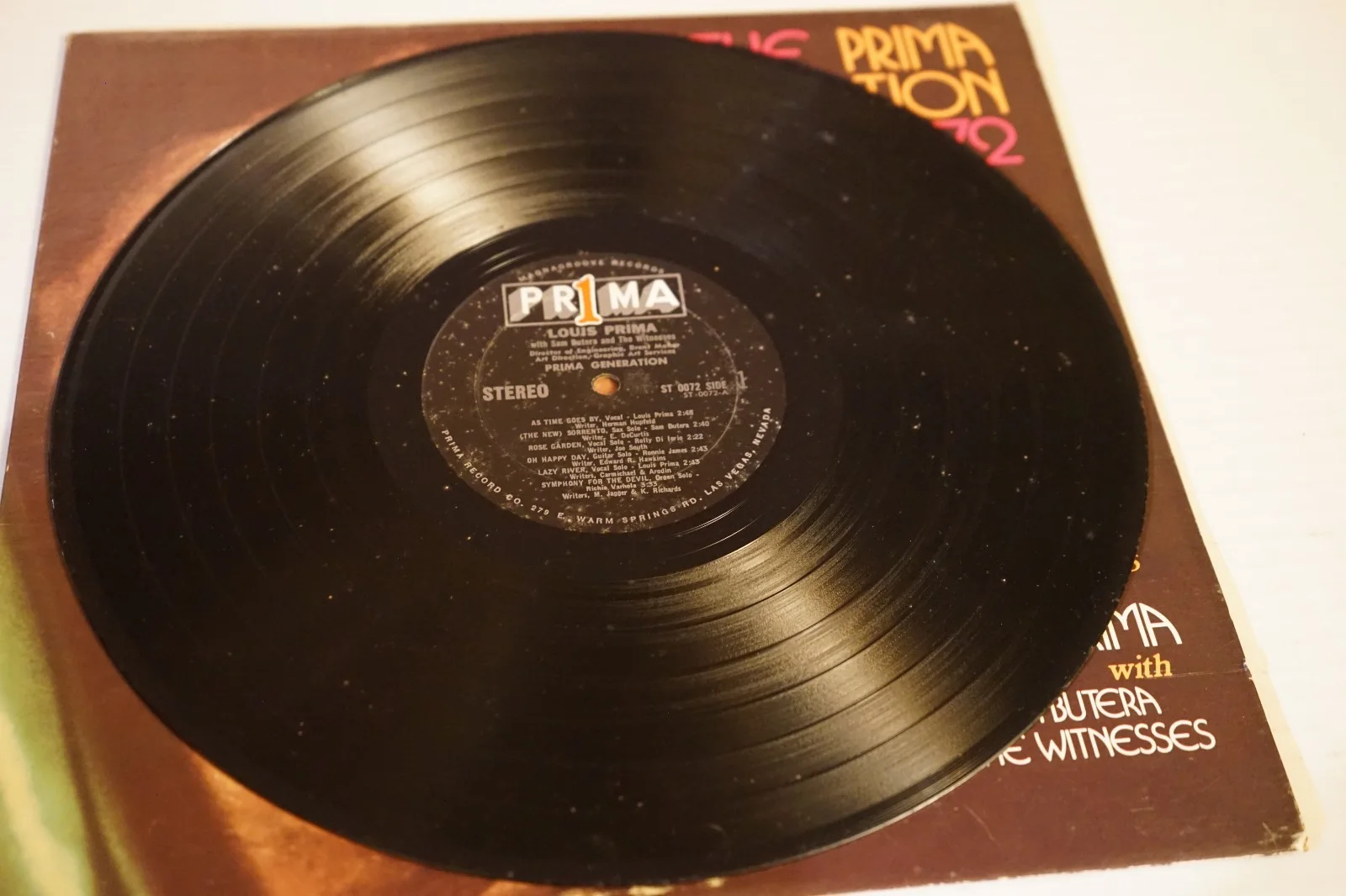 Prima Generation '72 Louis Prima Sam Butera Autographed Lp Record, image 4