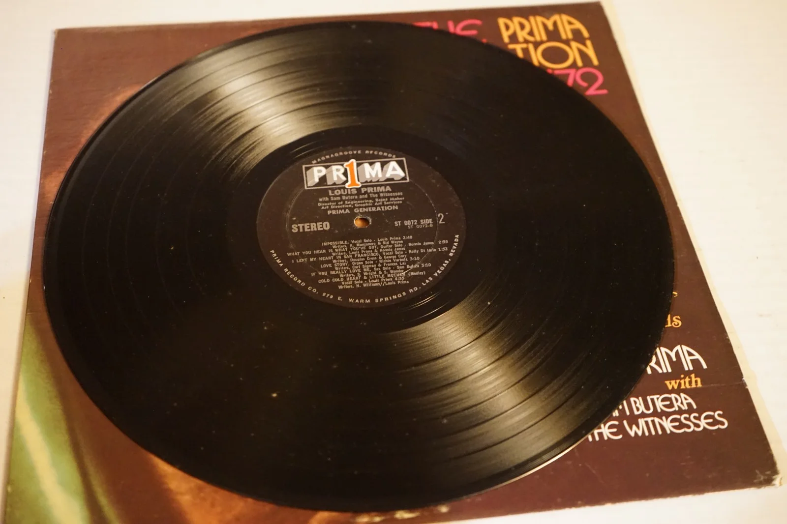 Prima Generation '72 Louis Prima Sam Butera Autographed Lp Record, image 5