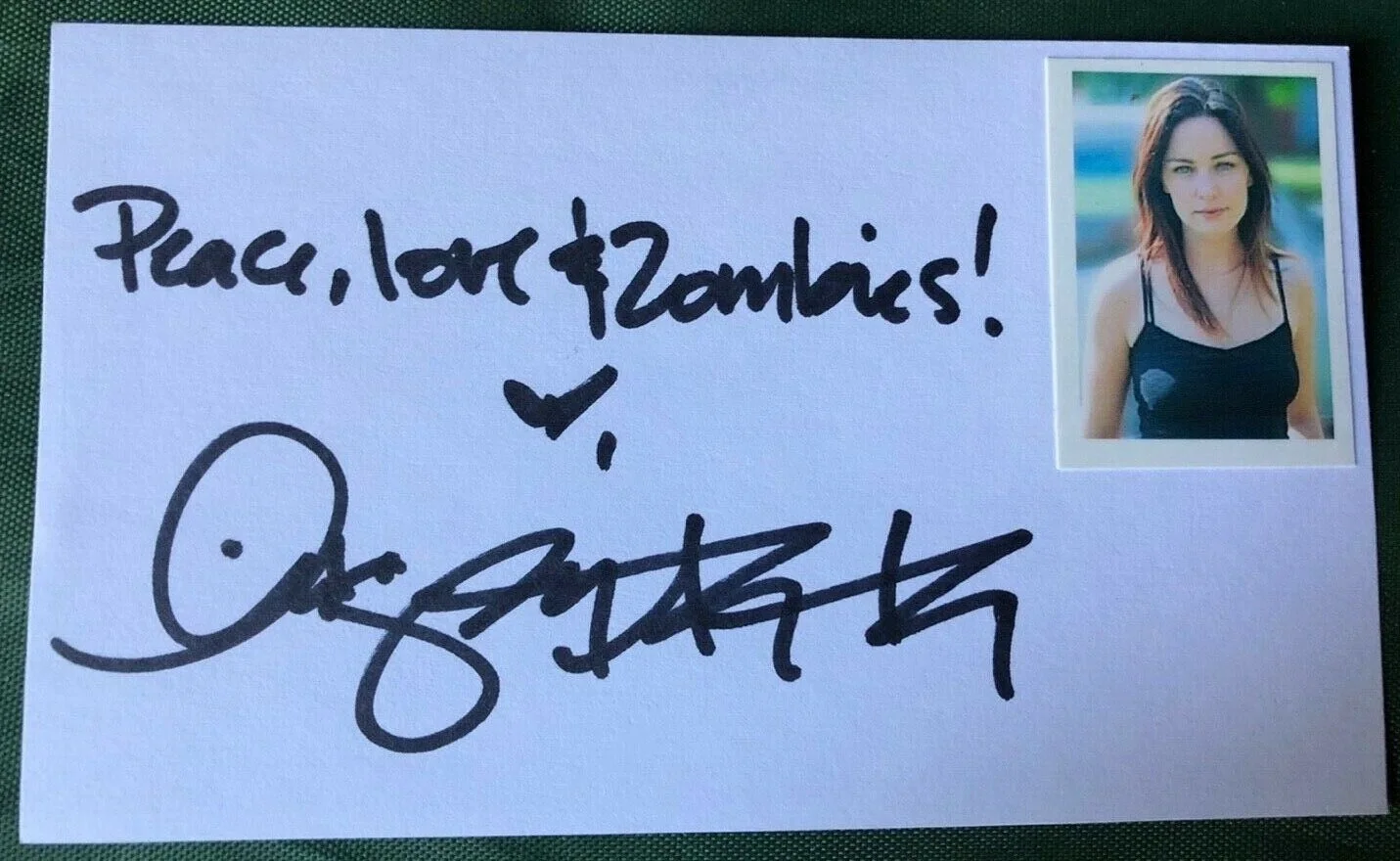 Lindsay Abernathy — Lindsay Abernathy (Rowan) The Walking Dead Signed Autograph 3x5 Card