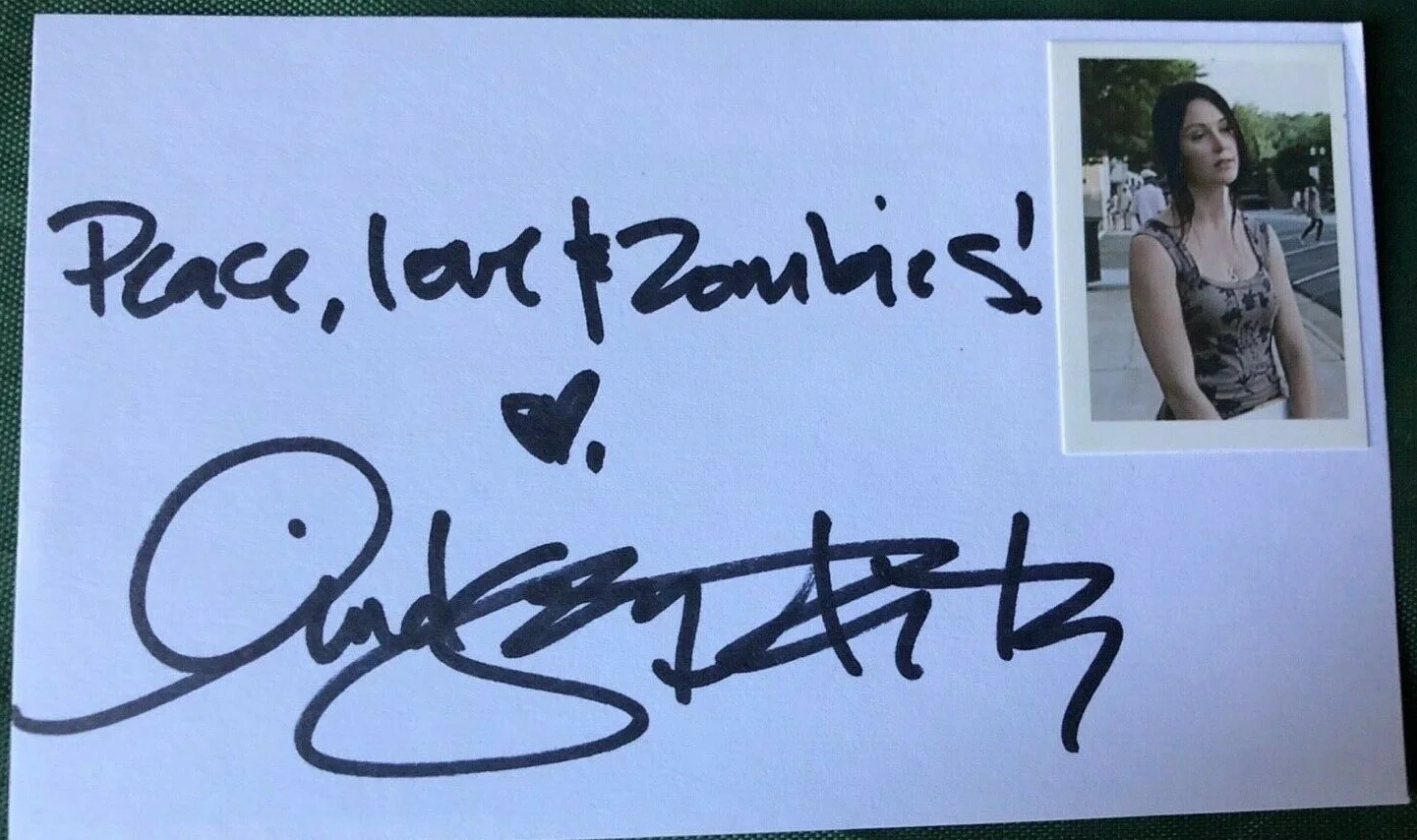 Lindsay Abernathy — Lindsay Abernathy (Rowan) The Walking Dead Signed Autograph 3x5 Card