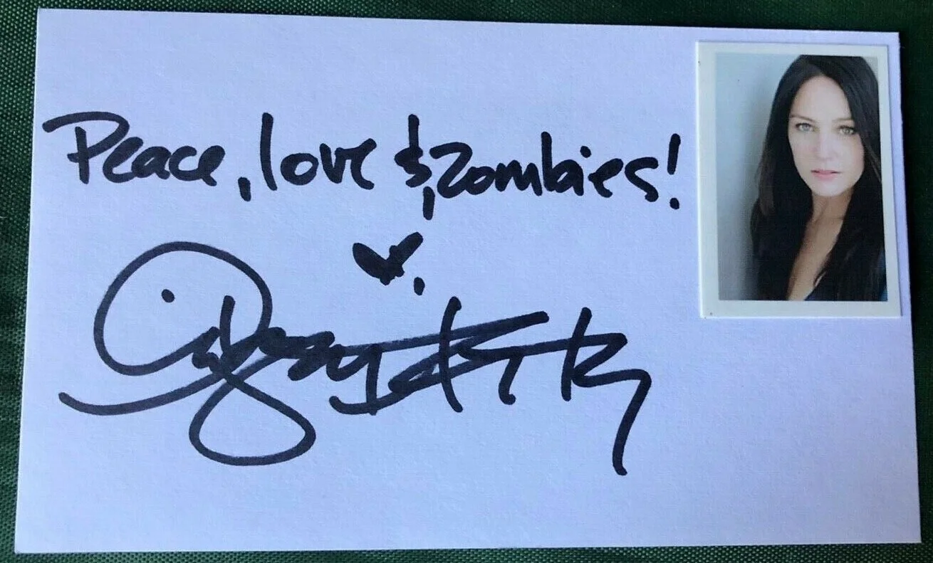 Lindsay Abernathy — Lindsay Abernathy (Rowan) The Walking Dead Signed Autograph 3x5 Card