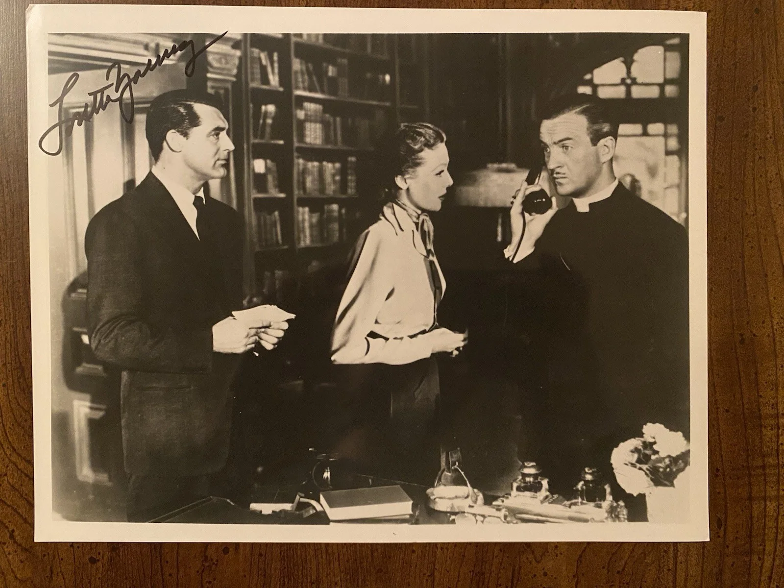 Loretta Young — Loretta Young Signed Autographed Photo With COA The Bishop’s Wife Trio