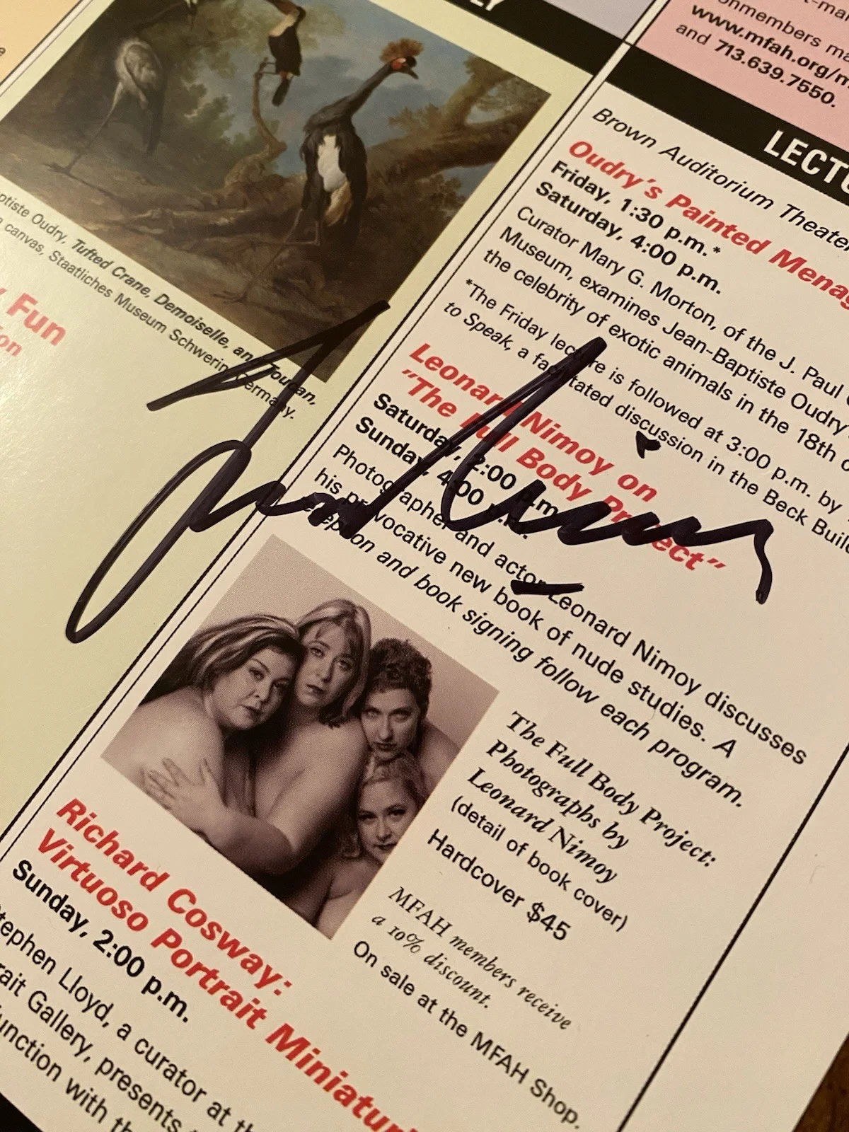 Leonard Nimoy — Leonard Nimoy Signed Autographed Page With COA Star Trek Spock Author, image 3