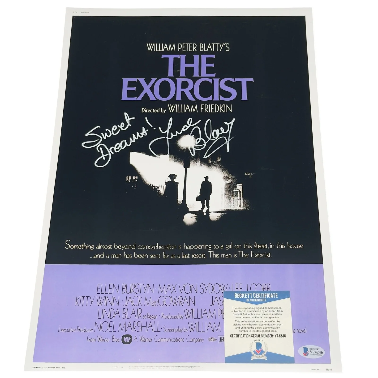 Linda Blair — Linda Blair Signed 12x18 Photo THe Exorcist Beckett Authentic Autograph!