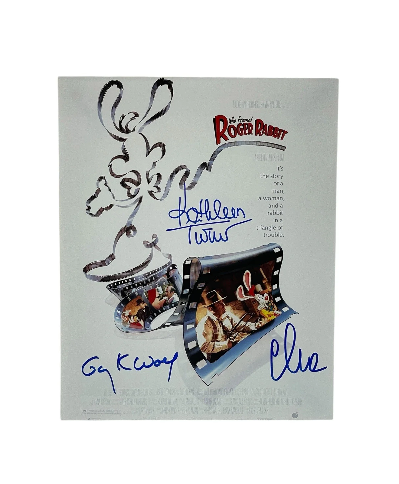 Gary K. Wolf — Who Framed Roger Rabbit Signed Photo Kathleen Turner Gary Wolf Charles Fleischer, image 2