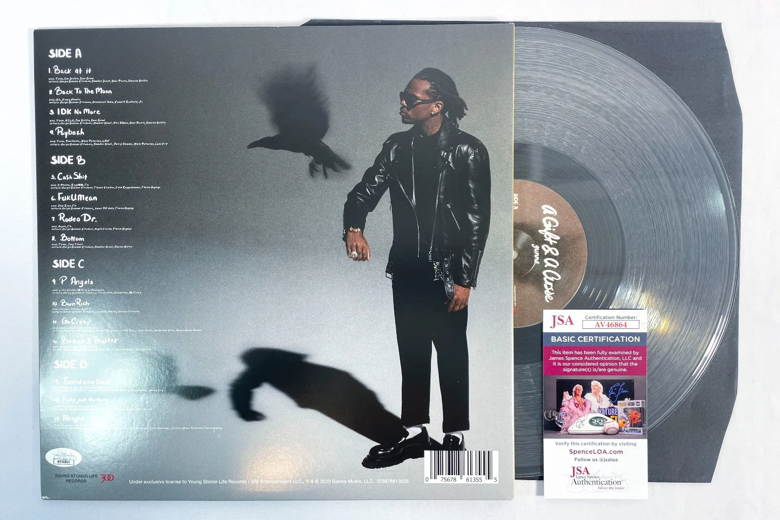 GUNNA Signed Autographed A GIFT & A CURSE 'FUKUMEAN' Vinyl Album PROOF JSA COA, изображение 4