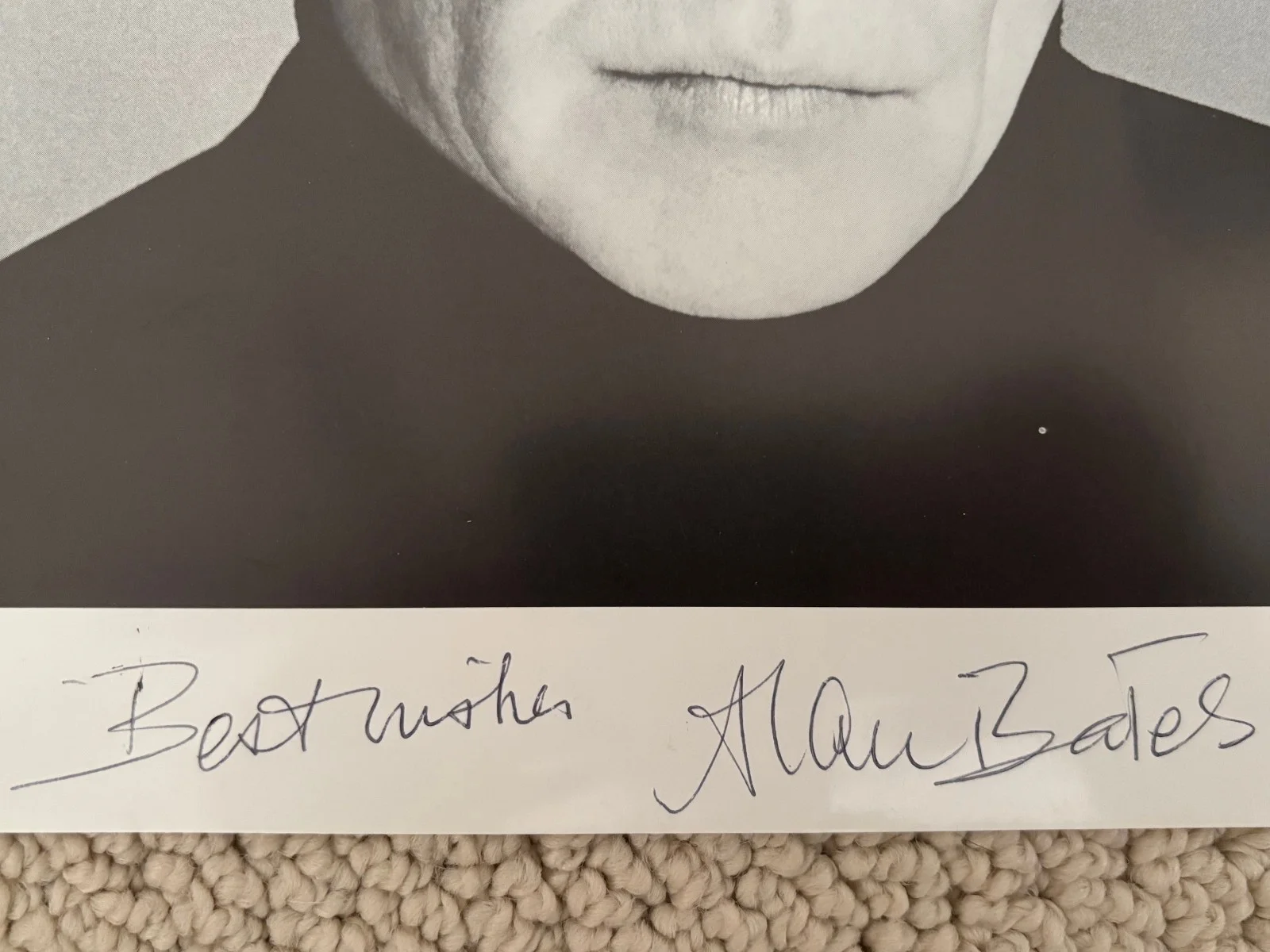 Alan Bates — Alan Bates – Signed (8” x 10”) Autographed black and white photo, image 2