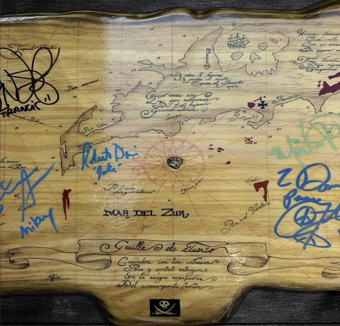 Custom Wood Art - The Goonies Signed Inspired Treasure Map One Eyed Willie COA, изображение 3