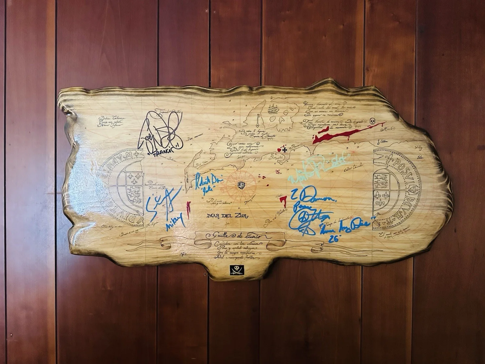 Custom Wood Art - The Goonies Signed Inspired Treasure Map One Eyed Willie COA, изображение 5