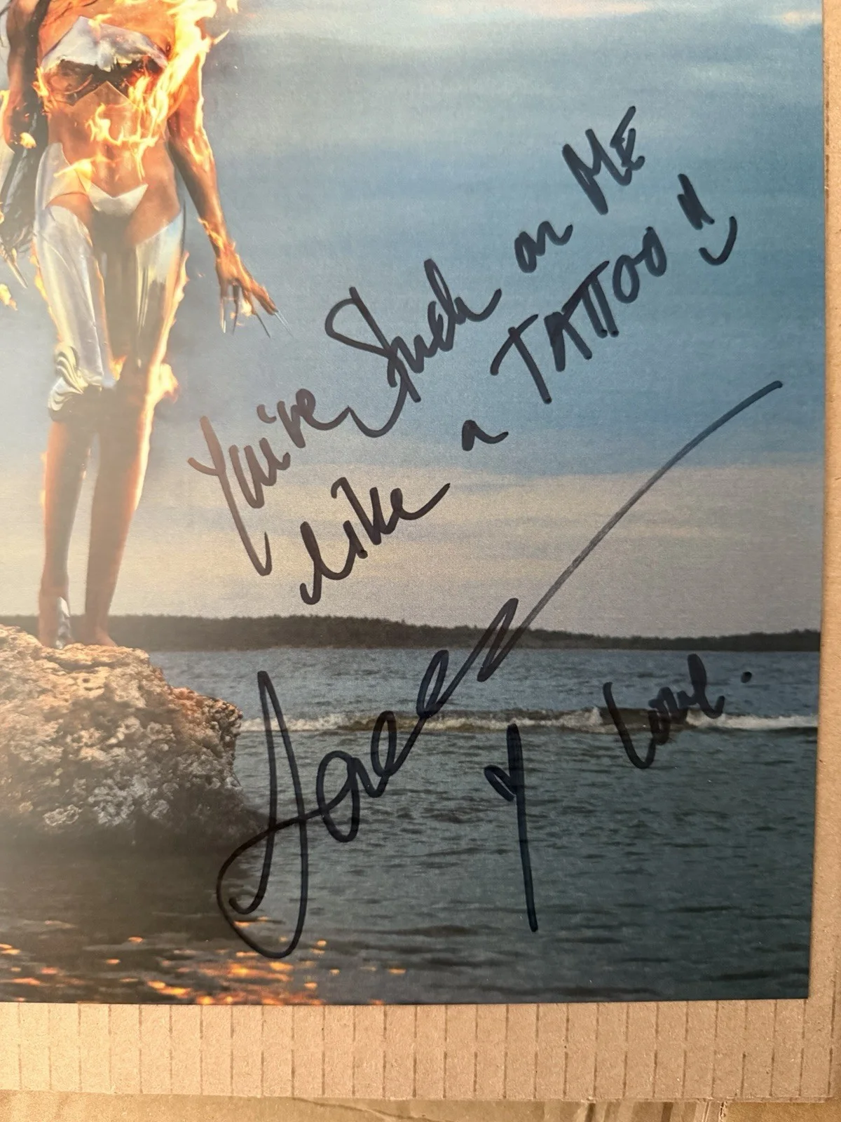 Loreen HAND SIGNED AUTOGRAPHED Wildfire Print + New Sealed CD W Tattoo Lyrics, image 2