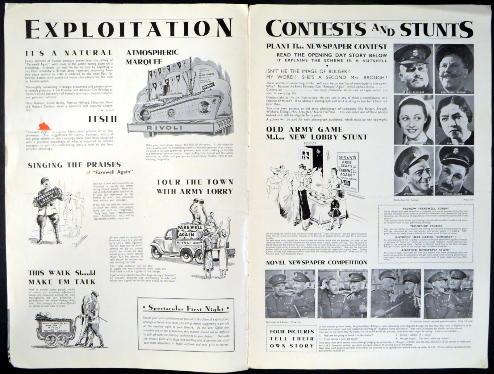 FAREWELL AGAIN 1937 Flora Robson, Leslie Banks, Robert Newton UK PRESSBOOK, изображение 3
