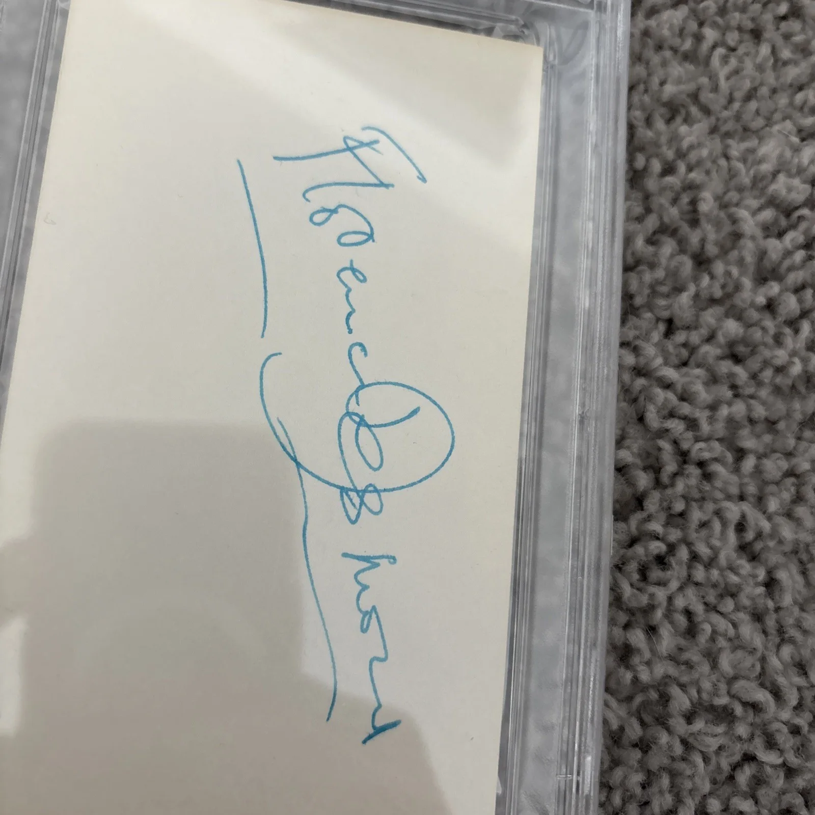 PSA Authentic Auto Florence Desmond Signed Index Card English Actress Comedian, изображение 2