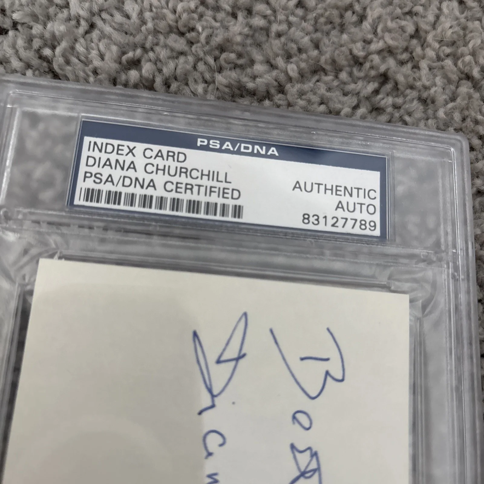 PSA Authentic Diana Churchill Signed Index Card English Actress Autograph, image 3