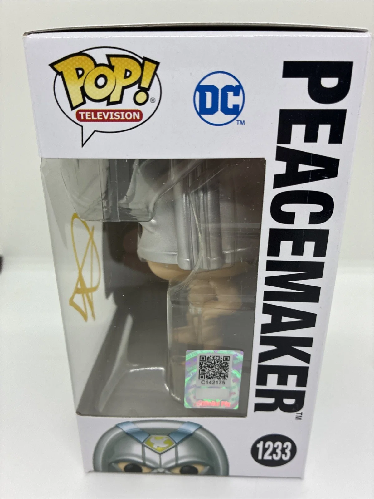 John Cena — John Cena Autographed/Signed Peacemaker Funko Pop! #1233 Official Pix, image 2