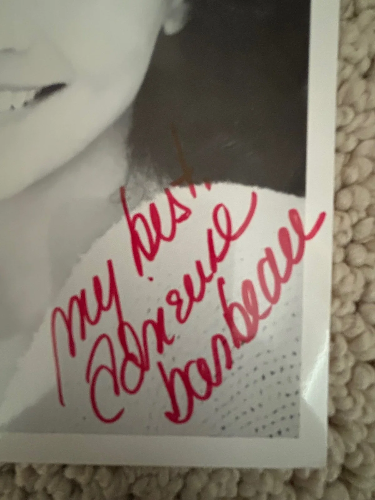 Adrienne Barbeau — Adrienne Barbeau – Signed (5” x 7”) Autographed black and white photo, изображение 2