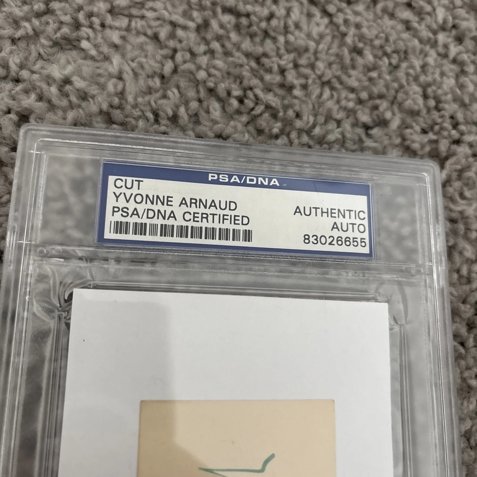 PSA Authentic Autograph Yvonne Arnaud Cut Signature French Pianist Actress Sing, изображение 3