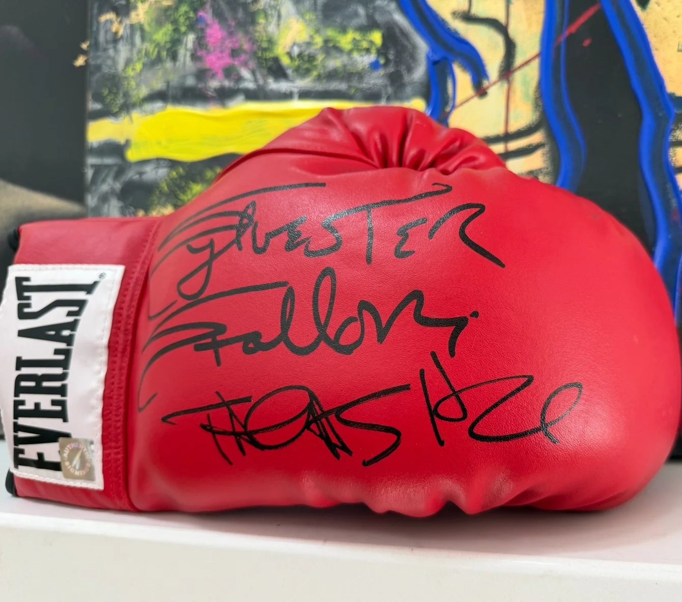 Sylvester Stallone — Sylvester Stallone & Talia Shire Autographed ROCKY Everlast Glove ASI Proof, изображение 3