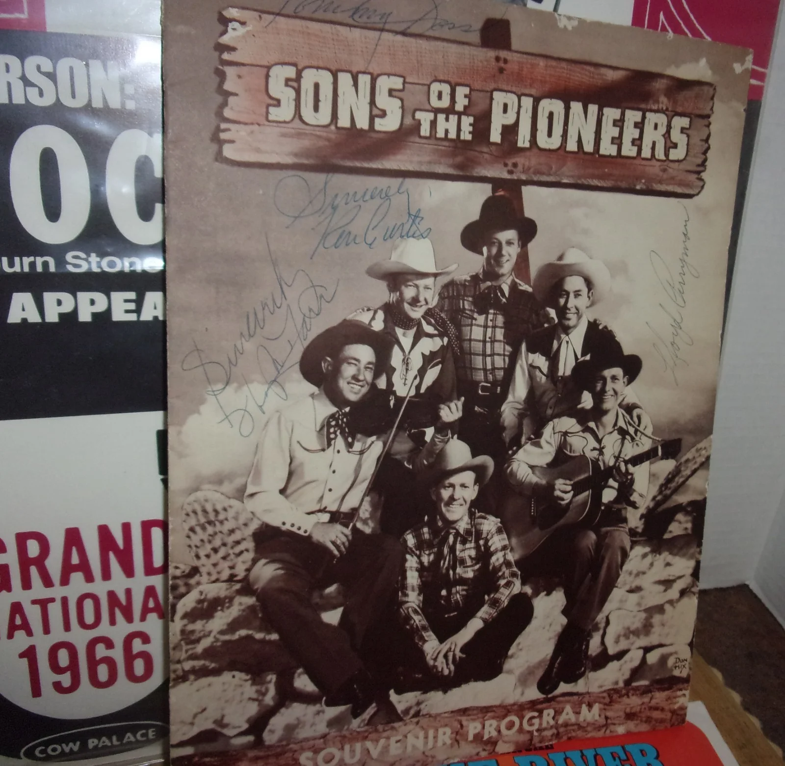 Ken Curtis — Ken Curtis, Sons of the Pioneers, Milburn Stone, Shug Fisher - Autographs, изображение 5