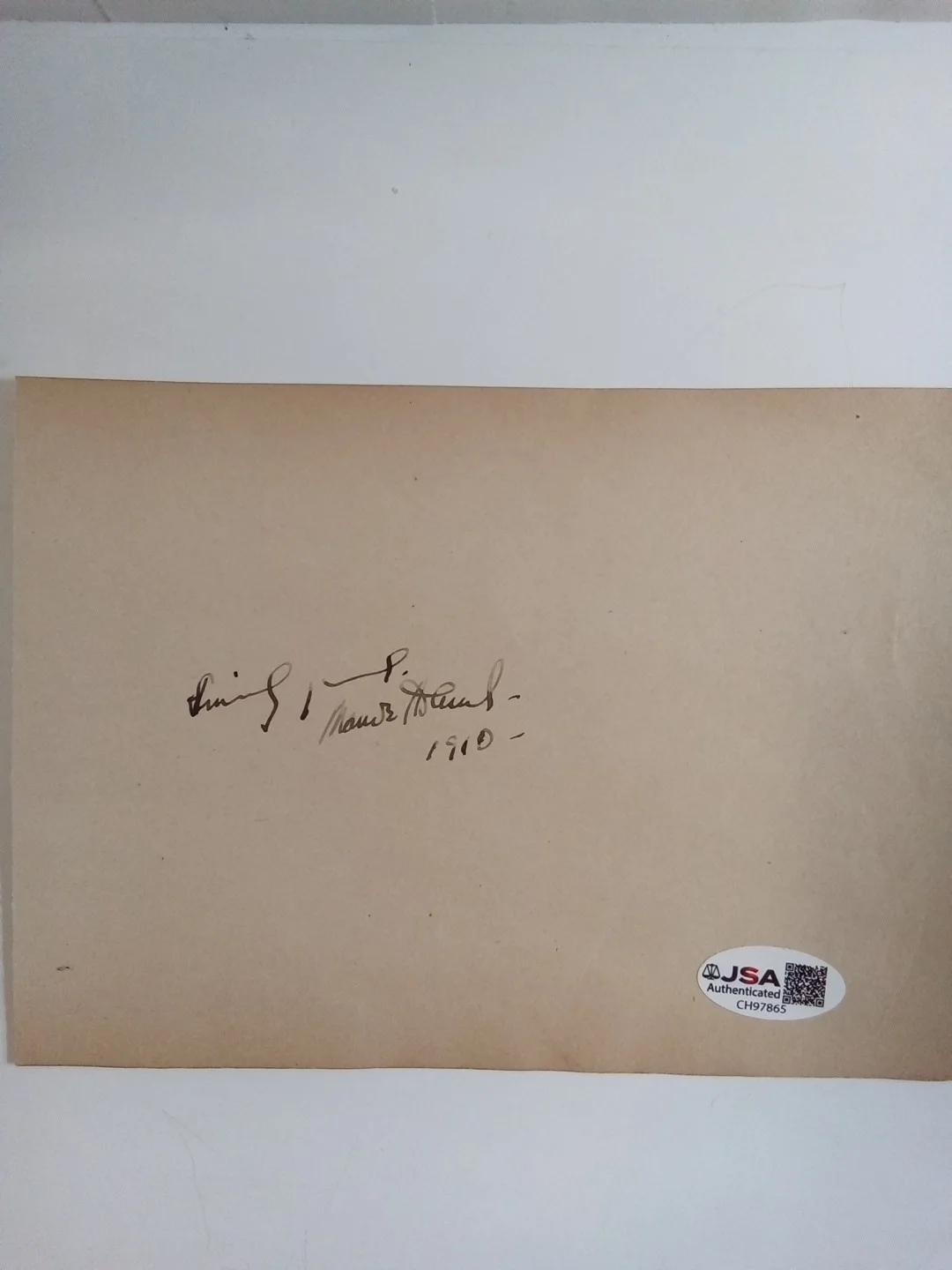 Maude Adams Signed Album Page JSA Authenticated Peter Pam Broadway Legend, image 2