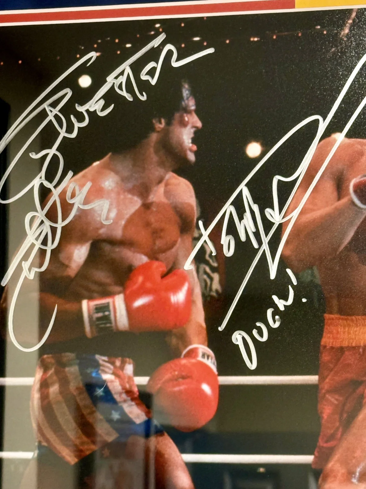 Sylvester Stallone — Sylvester Stallone Dolph Lundgren Autograph Rocky Balboa Rambo COA, image 5