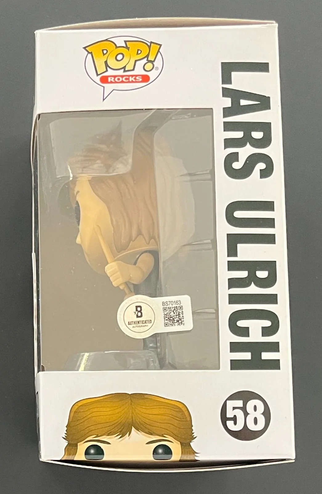 LARS ULRICH SIGNED AUTOGRAPH METALLICA FUNKO POP #58 w/EXACT PROOF & BECKETT COA, изображение 3