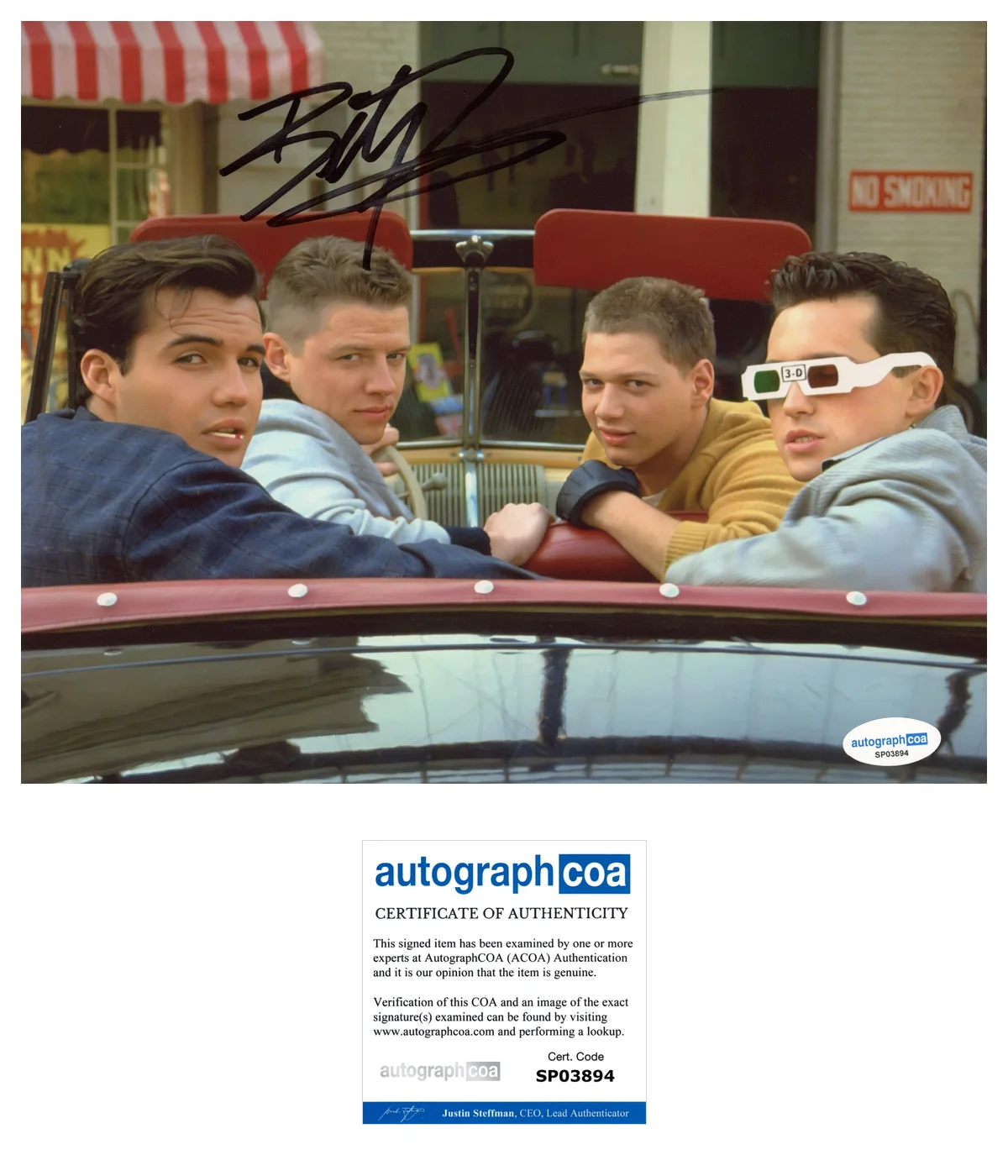 Billy Zane Back to the Future Autographed Signed 8x10 Photo ACOA, изображение 2