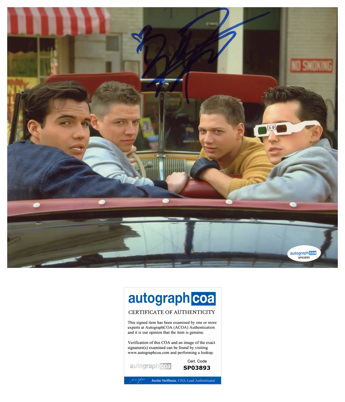 Billy Zane Back to the Future Autographed Signed 8x10 Photo ACOA, изображение 2