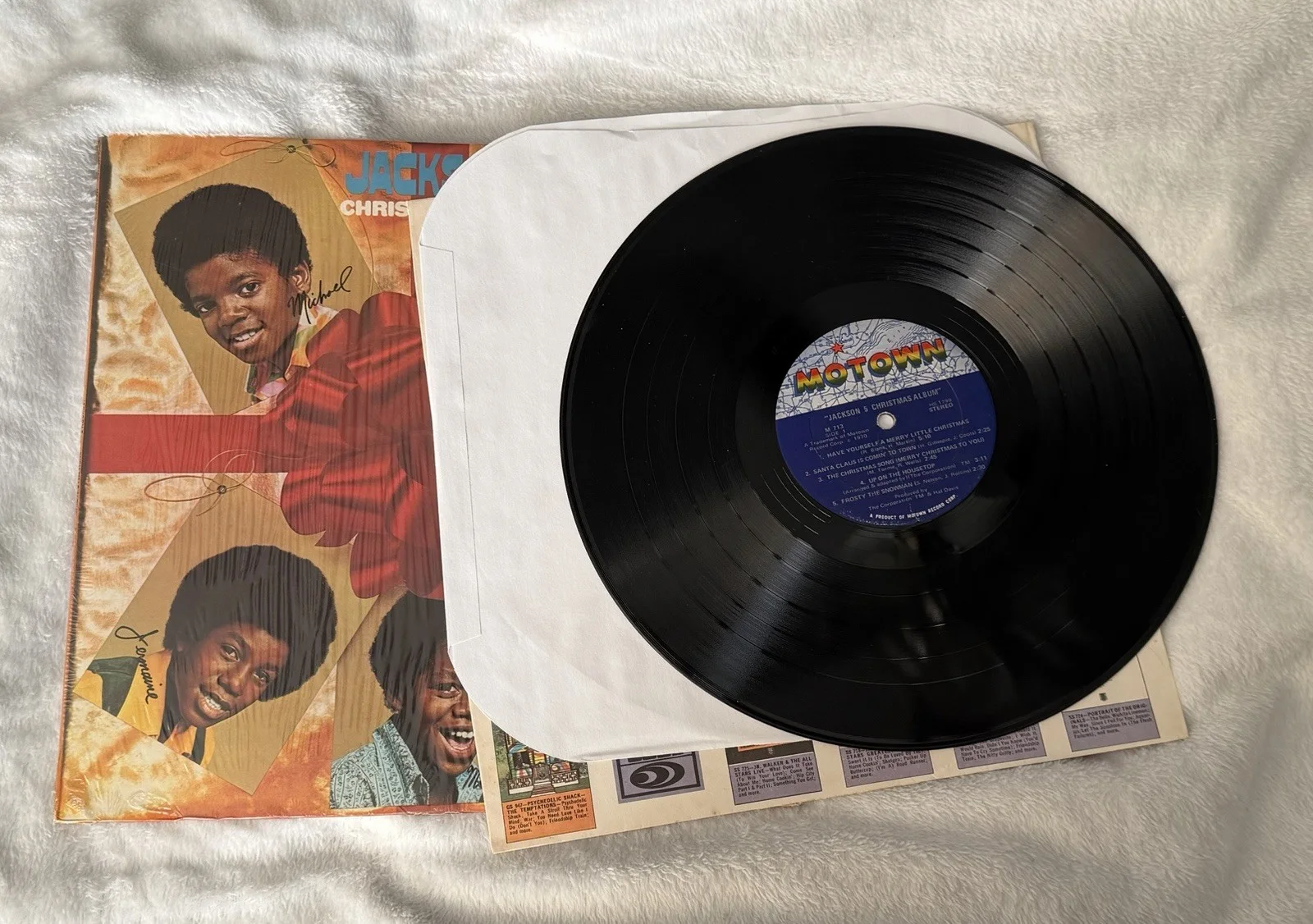 Jackson 5 Christmas Album Autographed Original Vinyl Record Music Collectible, изображение 3