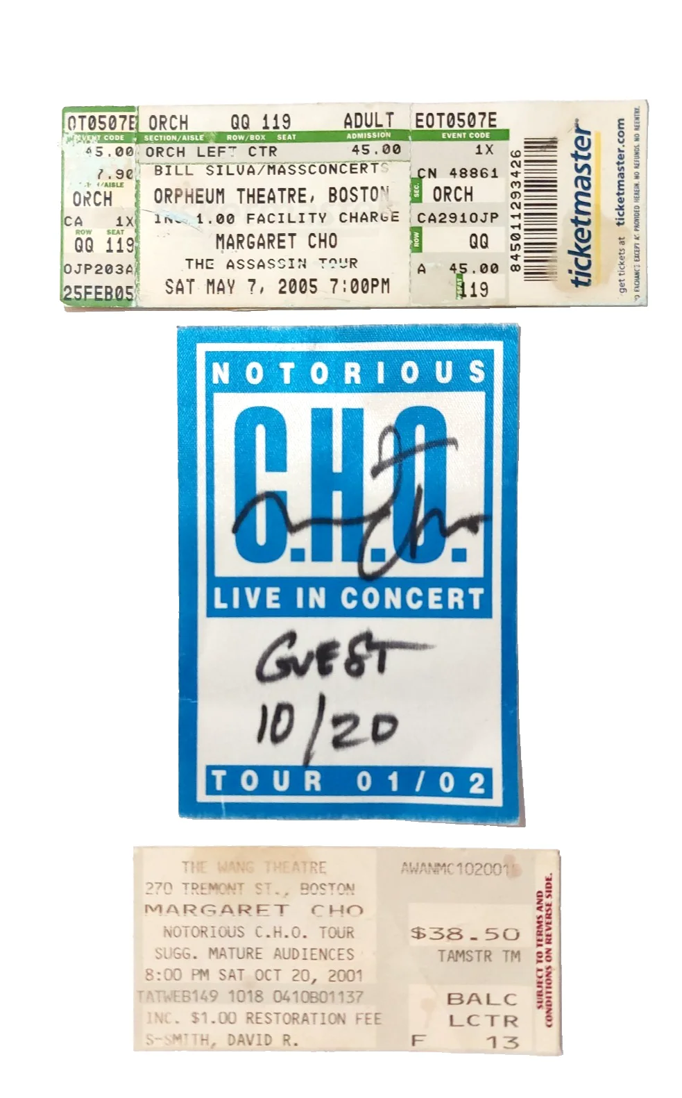 Margaret Cho — Margaret Cho Signed Backstage Pass + 2 Concert Tickets Notorious Assassin Tours