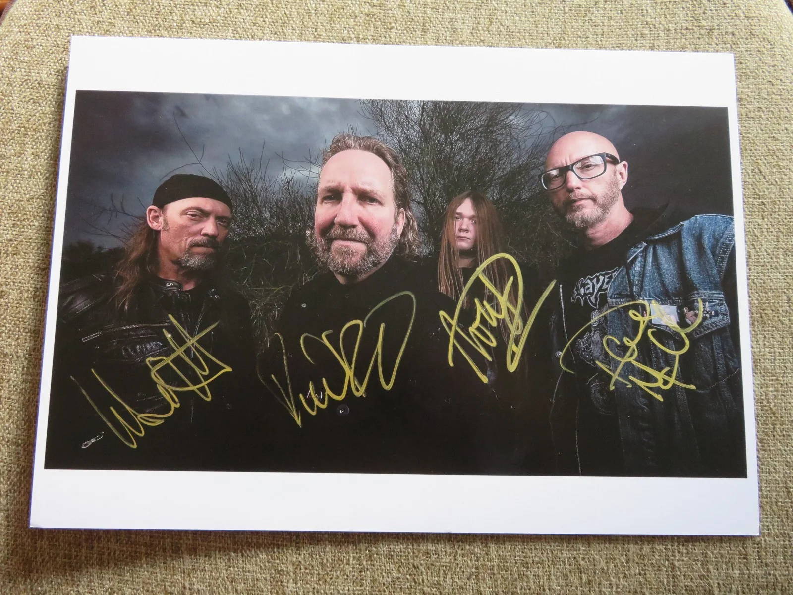 Sacred Reich Autographed Band Promo Photo Picture 8 x 11 1/2, изображение 2