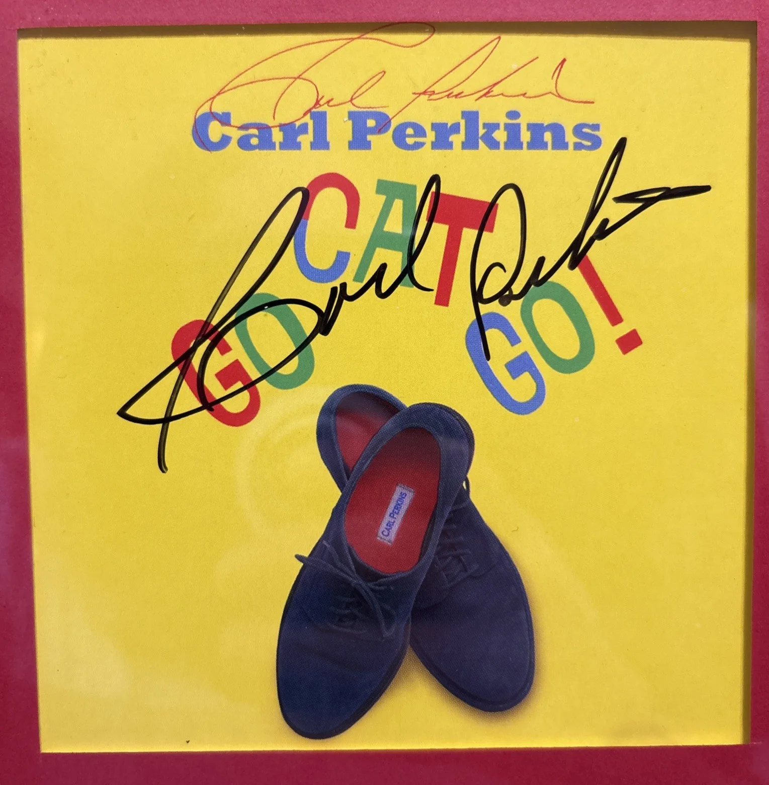 Carl Perkins Signed / Autographed CD Framed Sun Records Rockabilly, image 2