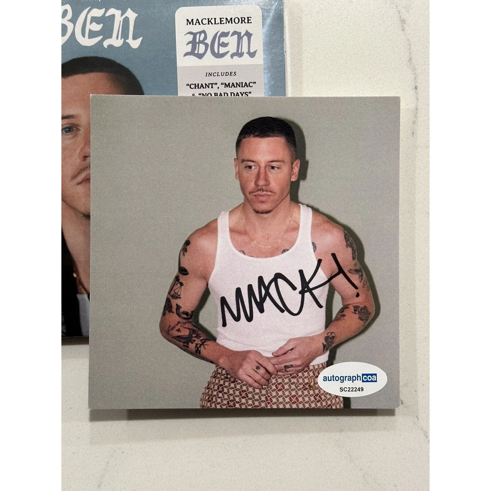 Macklemore Signed Autographed CD Ben ACOA Autographed COA Authenticated, image 3