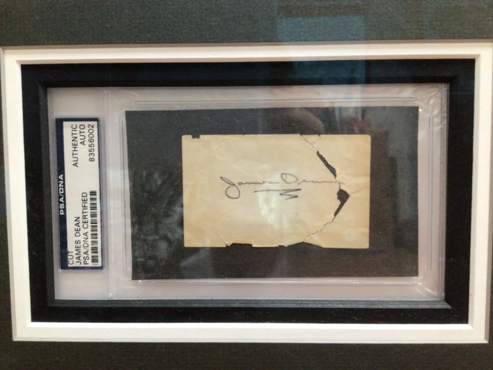 James Dean — James Dean Signed Cut PSA/DNA framed with picture, image 2