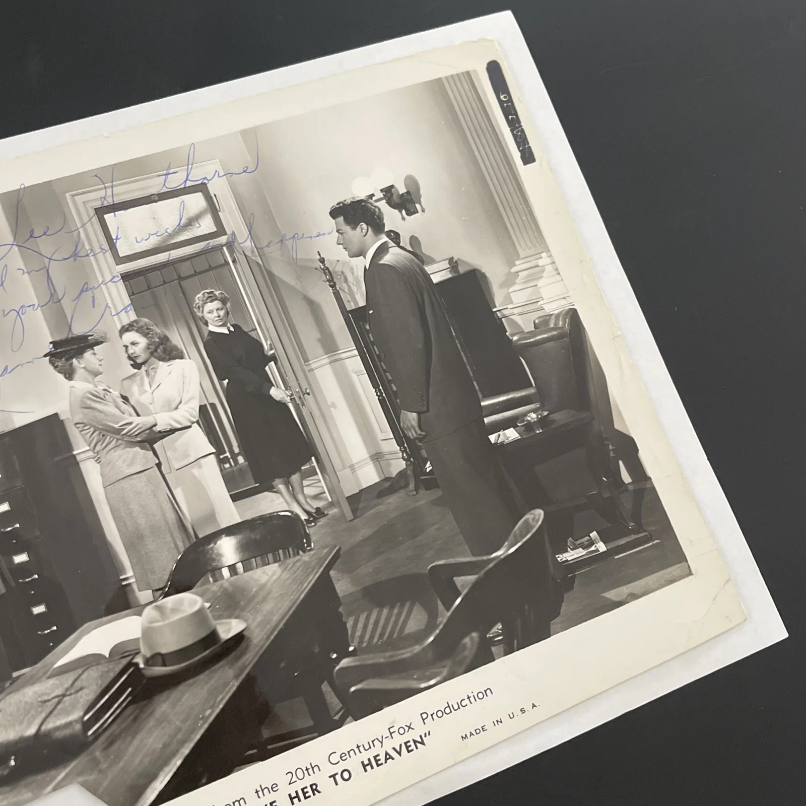 JEANNE CRAIN Leave Her To Heaven: Hand Signed Celebrity Photo 8 x 10” / KSK, изображение 4
