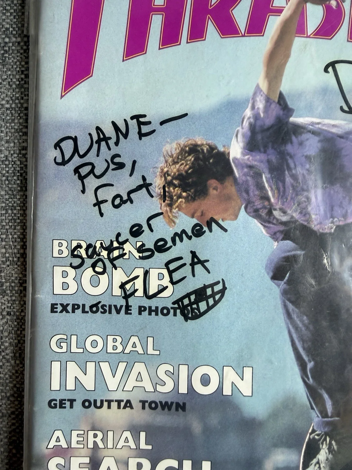 RHCP Signed / Autographed ‘Thrasher’ Magazine w/ Inscriptions! RARE!!, изображение 4