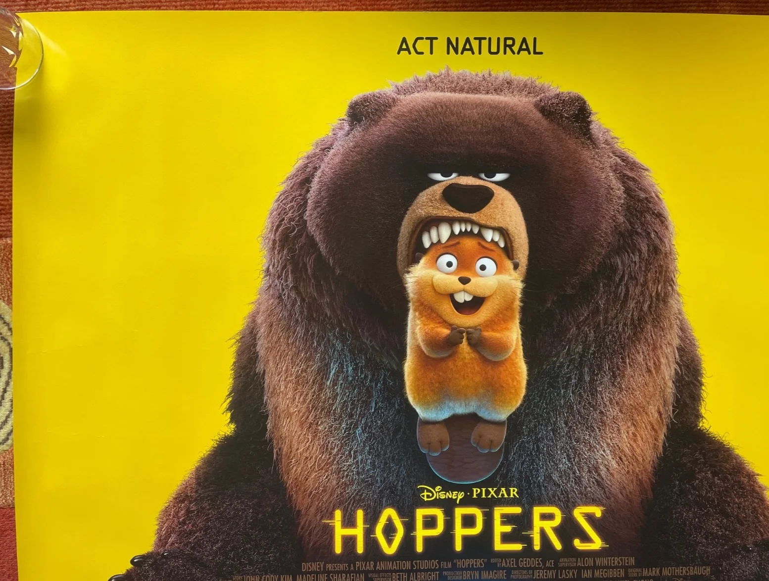 HOPPERS (2026) Original UK Advance Quad Pixar Movie Poster, изображение 2