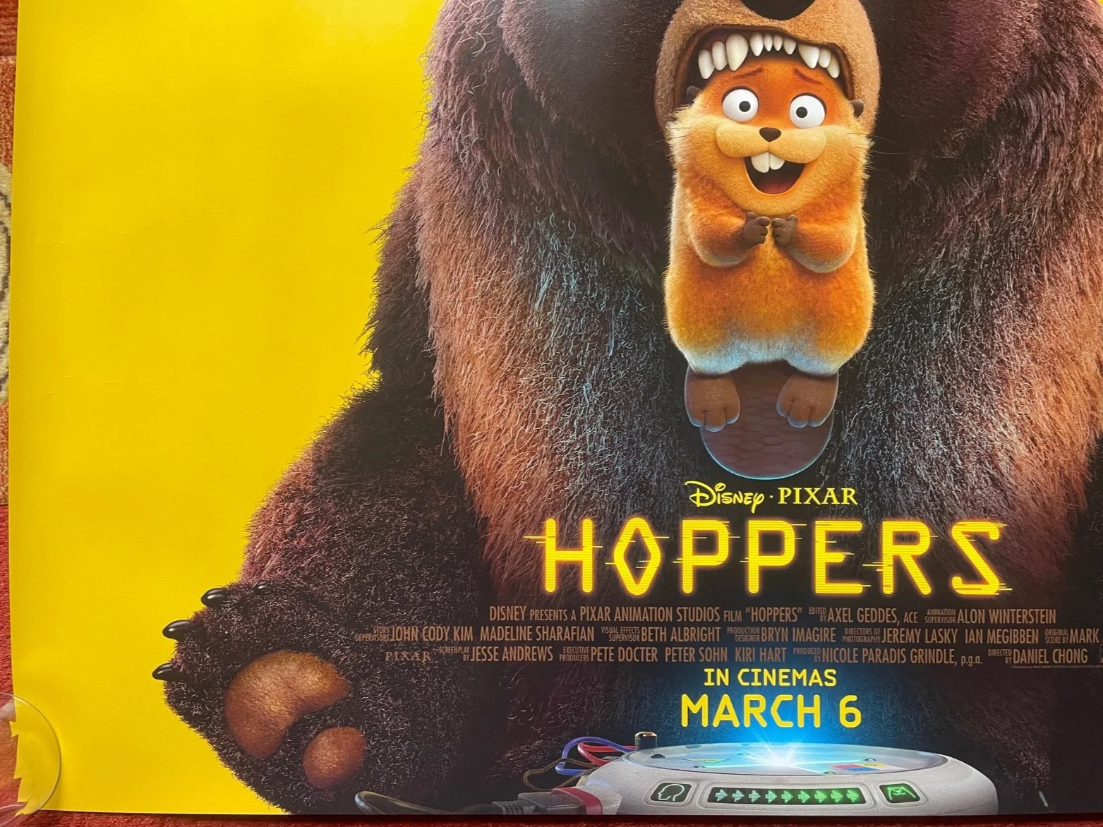 HOPPERS (2026) Original UK Advance Quad Pixar Movie Poster, изображение 4