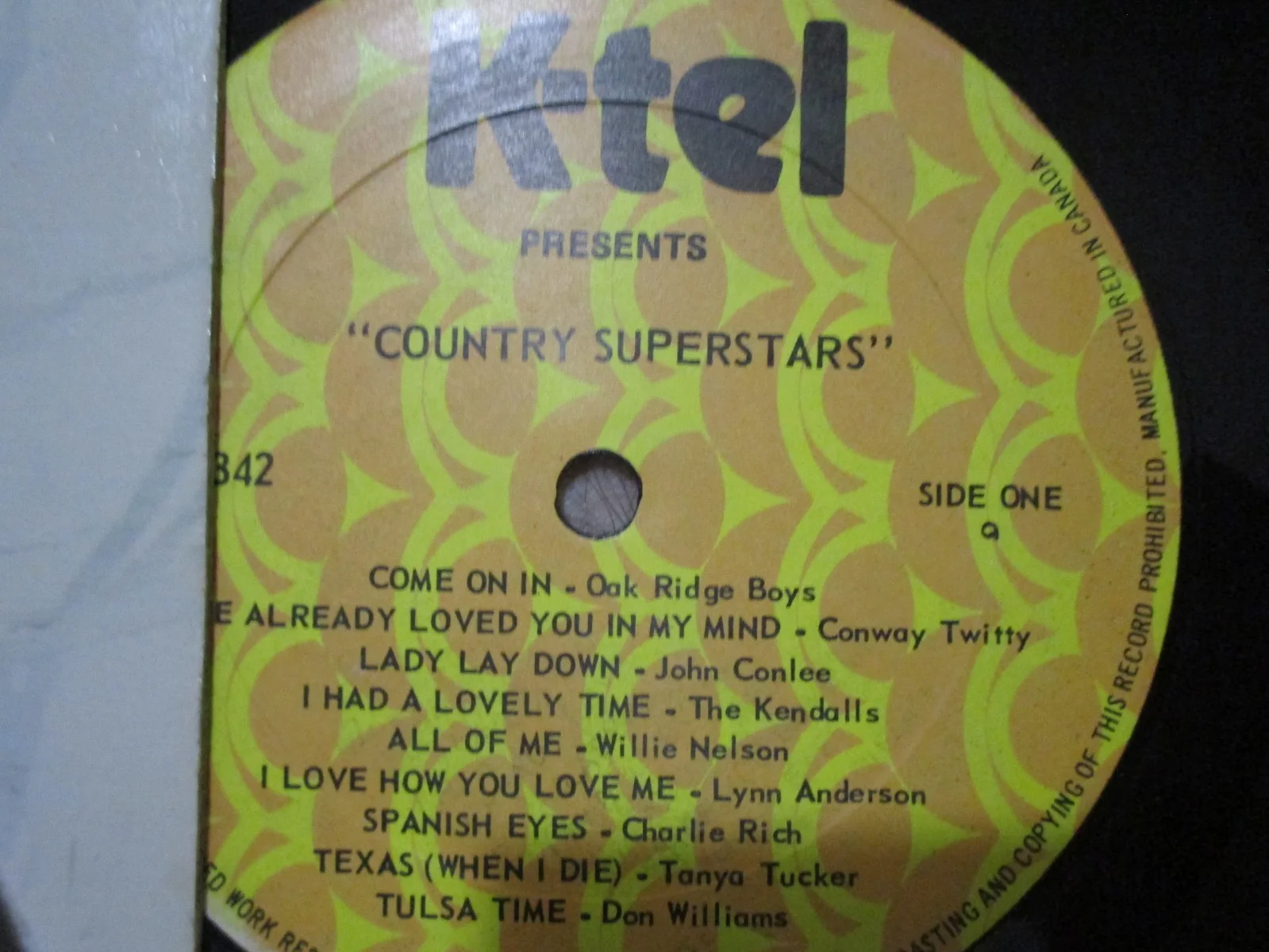 SIGNED WILLIE NELSON ALBUM (K-TEL, COUNTRY SUPER STARS, 1976)!!, image 4