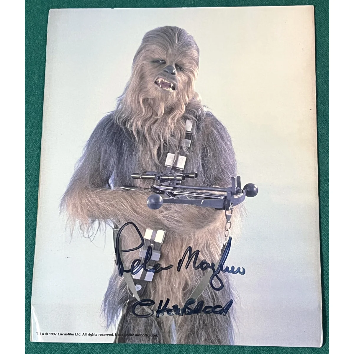 Peter Mayhew — Official Lucasfilm Star Wars Peter Mayhew Chewbacca Signed 8x10 Photo Autograph