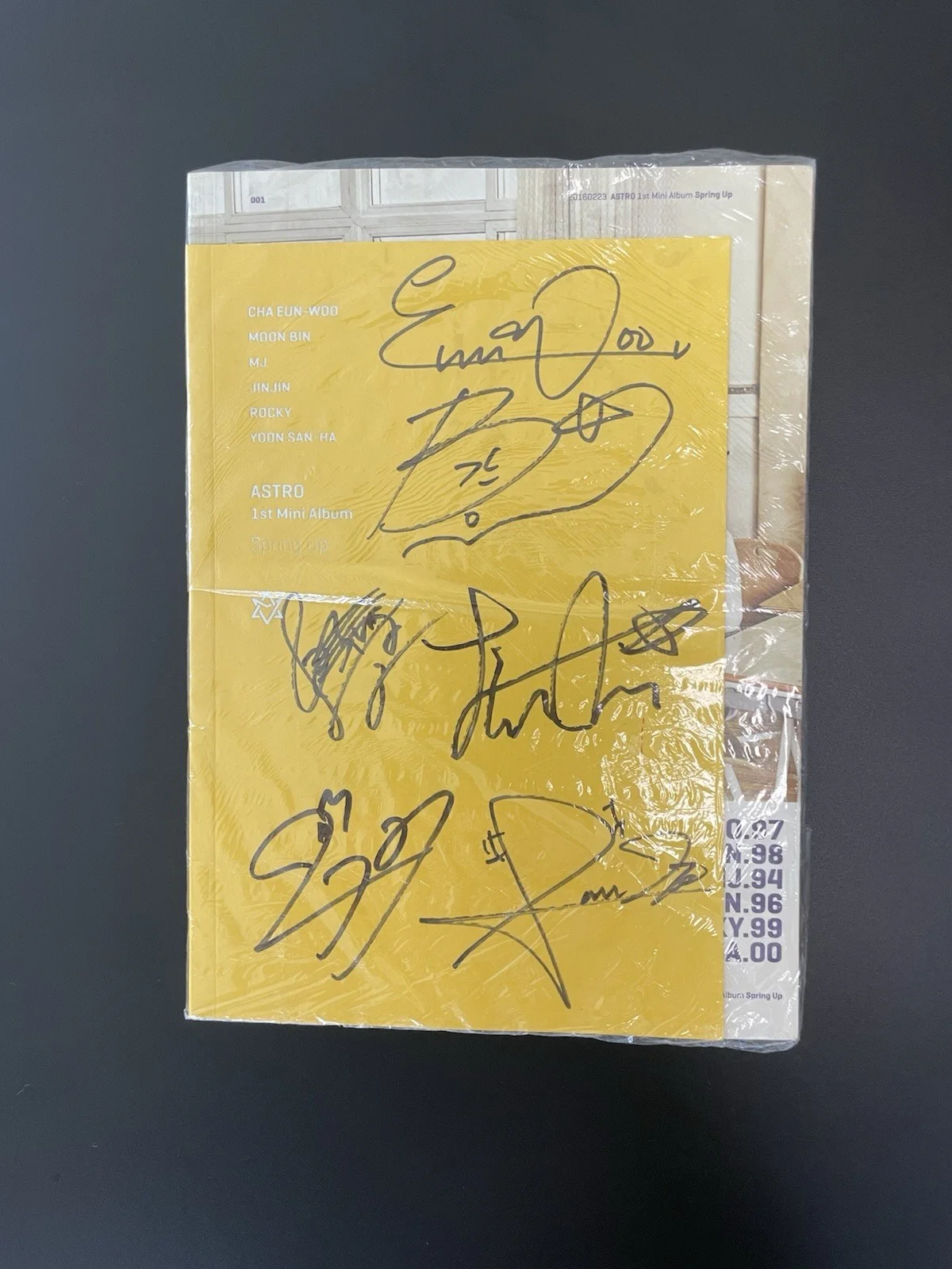 ASTRO 1st & 6th Mini Album Autographed Yellow Cover Multiple Signatures, image 3