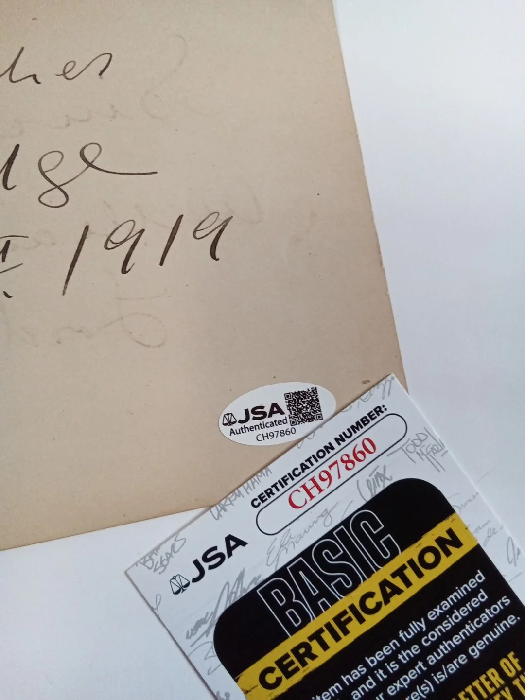 William Hodge Broadway Star The Man From Home Signed Album Page JSA, изображение 3