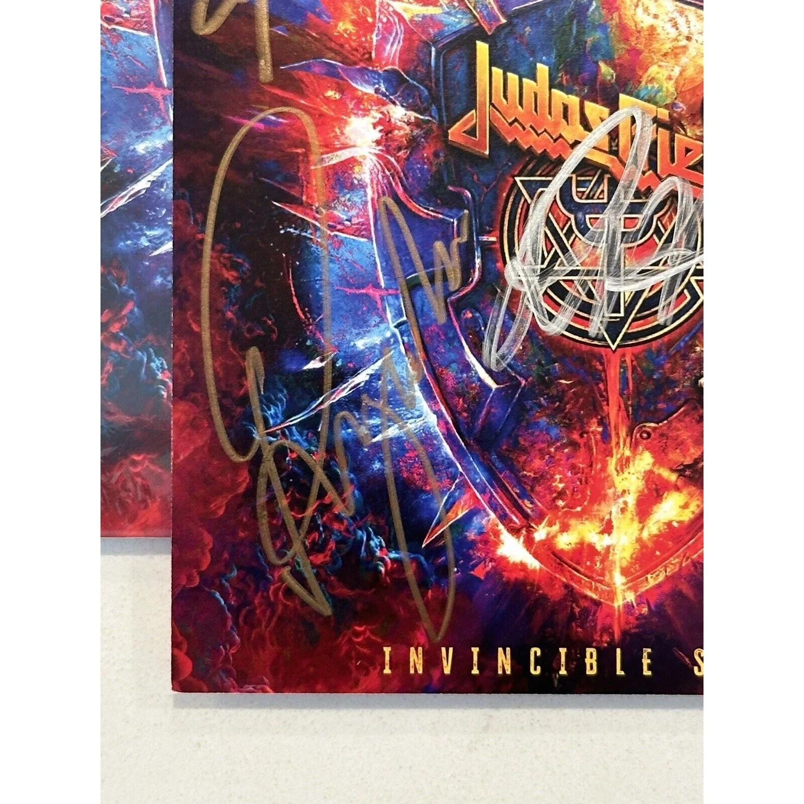 Judas Priest Invincible Shield SIGNED CD Art Card COA ACOA AUTOGRAPHED NEW #2, image 5