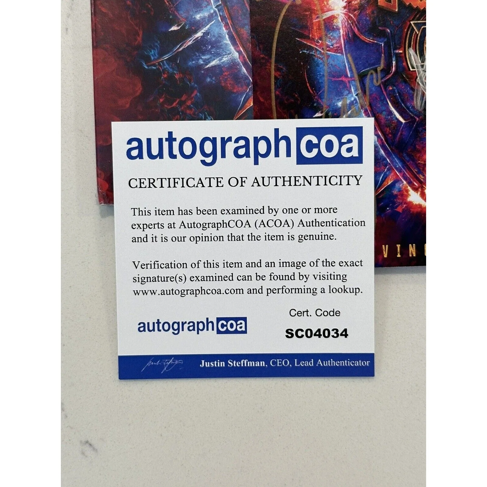 Judas Priest Invincible Shield SIGNED CD Art Card COA ACOA AUTOGRAPHED NEW #4, image 2