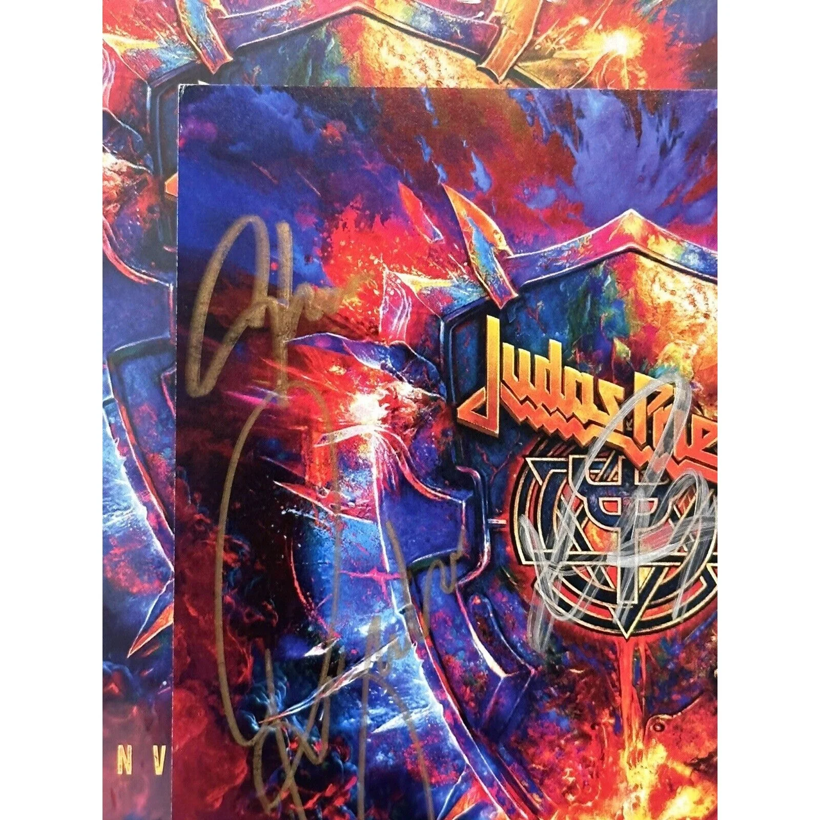 Judas Priest Invincible Shield SIGNED CD Art Card COA ACOA AUTOGRAPHED NEW #4, image 4