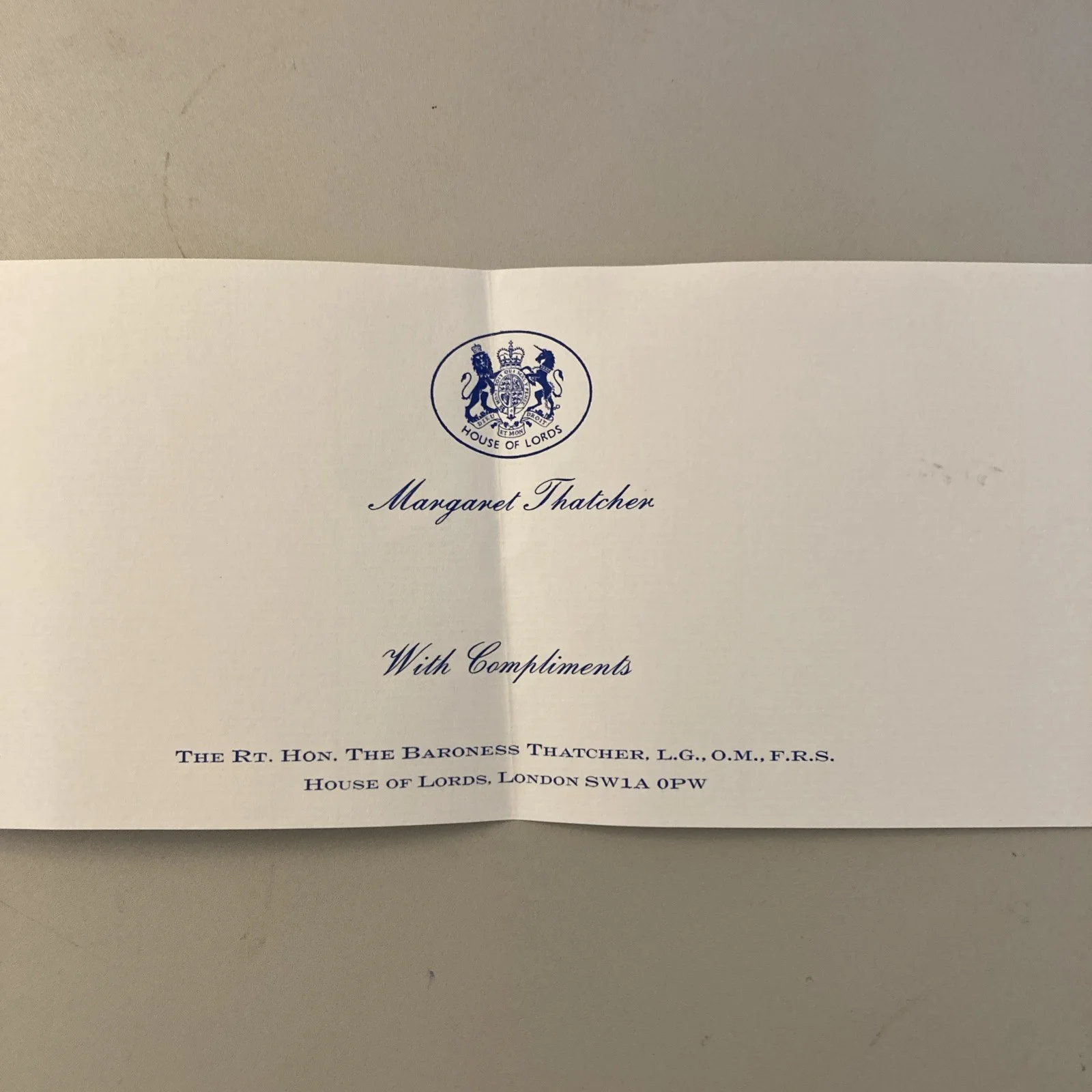 Margaret Thatcher PM -UK Signed Bookplate With-Proof and COA/Rare/WOW, image 3
