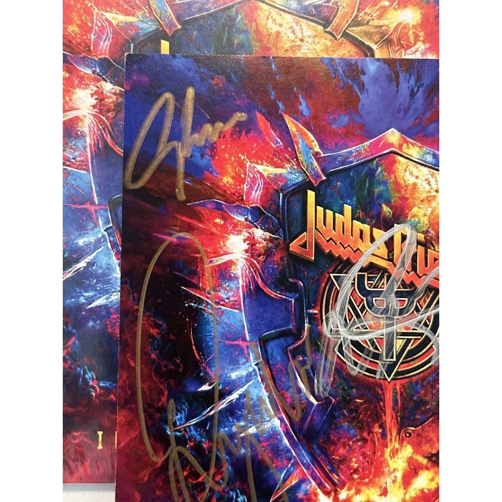 Judas Priest Invincible Shield SIGNED CD Art Card COA ACOA AUTOGRAPHED NEW #1, image 4