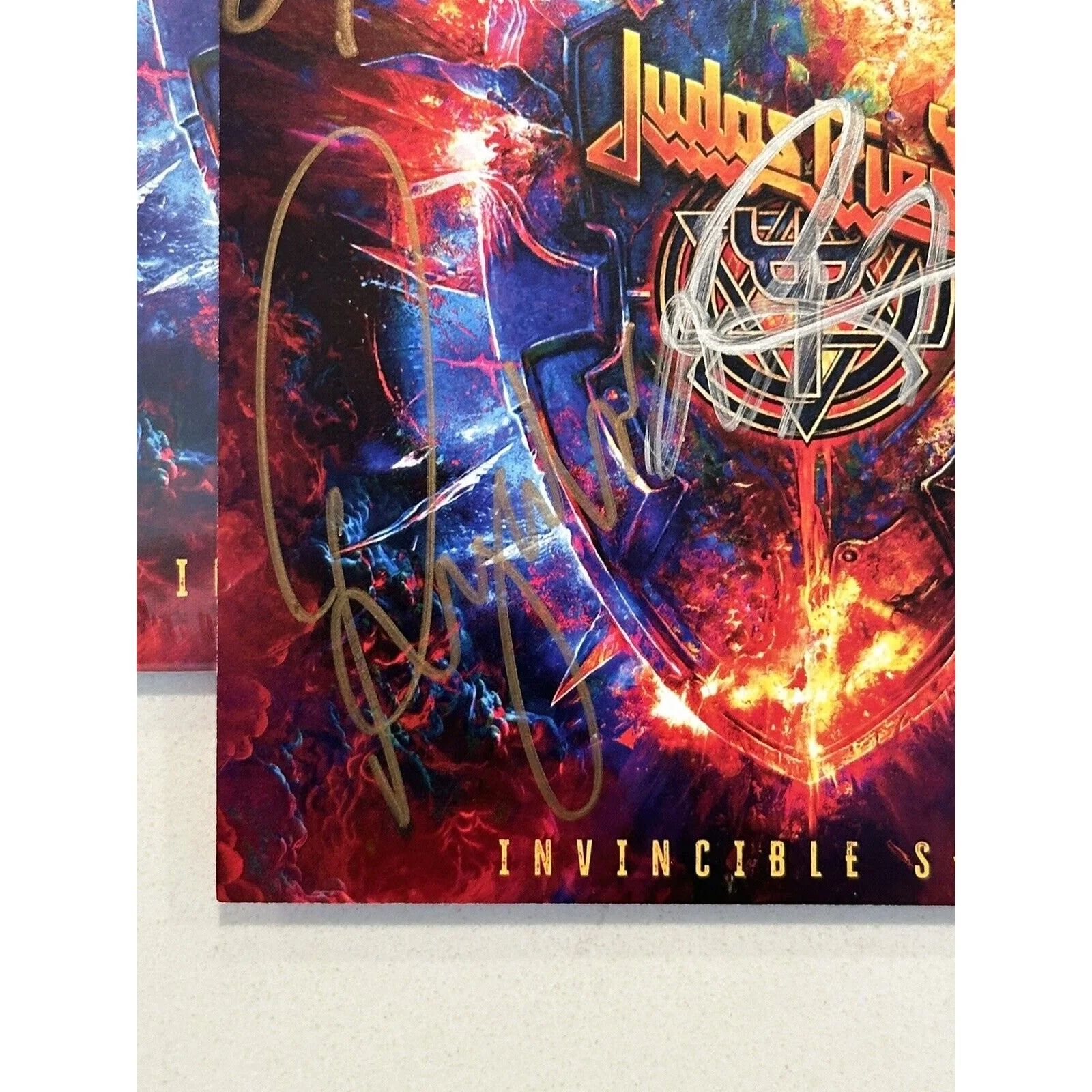 Judas Priest Invincible Shield SIGNED CD Art Card COA ACOA AUTOGRAPHED NEW #1, image 5