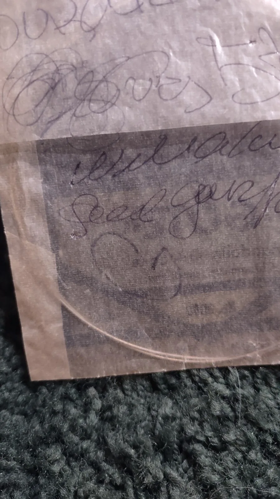 Gram Parsons - A Mandolin String Pack Initialed By Gram And A Note To His GF, image 4