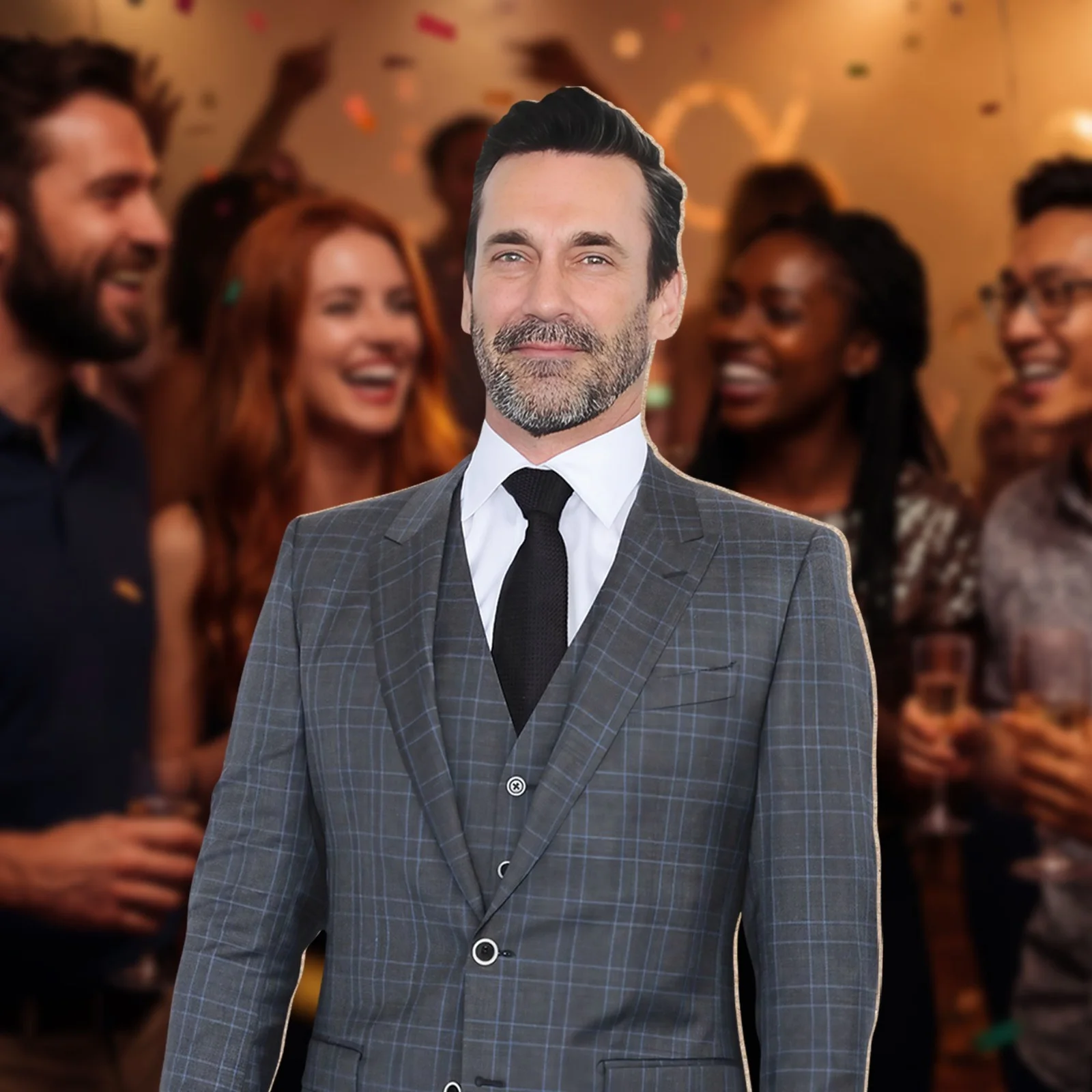 Jon Hamm Lifesize Cardboard Cutout with Free Mini Celebrity Standee / Standup, изображение 3